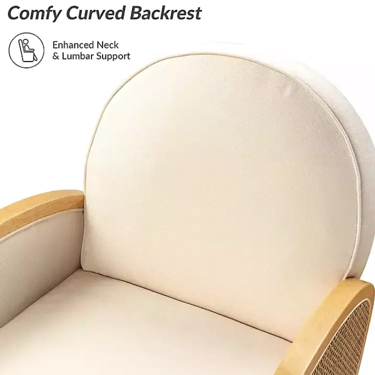 Kirklands Home Accent Chairs|& Natural Rattan Swivel Accent Chair Ivory