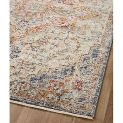 Kirklands Home Area Rugs|Ivory and Blue Bergamo Area Rug, 5x7