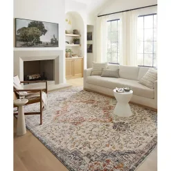 Kirklands Home Area Rugs|Ivory and Blue Bergamo Area Rug, 7x10
