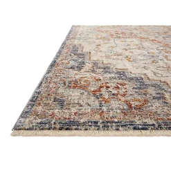 Kirklands Home Area Rugs|Ivory and Blue Bergamo Area Rug, 7x10