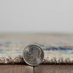 Kirklands Home Area Rugs|Ivory and Blue Traditional Floral Area Rug, 5x7