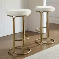 Kirklands Home Bar Stools & Counter Height Stools|and Gold Carson Counter Stools, Set of 2 Ivory