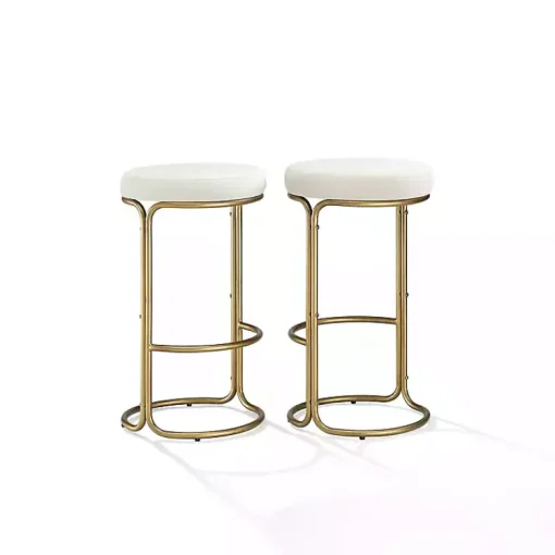 Kirklands Home Bar Stools & Counter Height Stools|and Gold Carson Counter Stools, Set of 2 Ivory