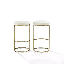 Kirklands Home Bar Stools & Counter Height Stools|and Gold Carson Counter Stools, Set of 2 Ivory