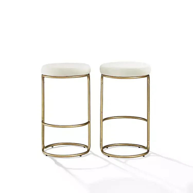Kirklands Home Bar Stools & Counter Height Stools|and Gold Carson Counter Stools, Set of 2 Ivory