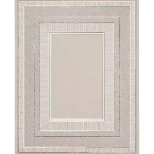 Kirklands Home Area Rugs|Ivory and Gold Modern Glam Area Rug, 7x9