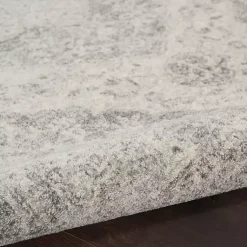 Kirklands Home Area Rugs|Ivory and Gray Oushak Medallion Area Rug, 6x9