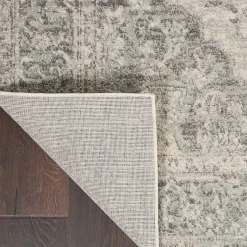 Kirklands Home Area Rugs|Ivory and Gray Oushak Medallion Area Rug, 8x10