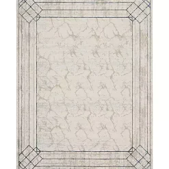 Kirklands Home Area Rugs|Art Deco Bordered Area Rug, 7x9 Ivory