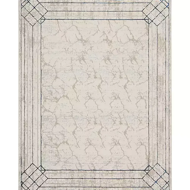 Kirklands Home Area Rugs|Art Deco Bordered Area Rug, 7x9 Ivory