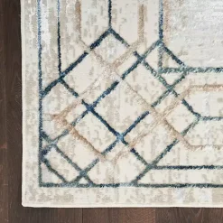 Kirklands Home Area Rugs|Art Deco Bordered Area Rug, 7x9 Ivory