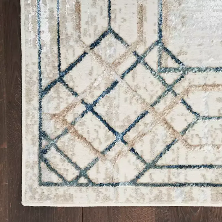 Kirklands Home Area Rugs|Art Deco Bordered Area Rug, 7x9 Ivory