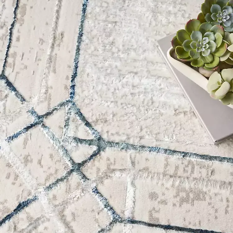 Kirklands Home Area Rugs|Art Deco Bordered Area Rug, 7x9 Ivory