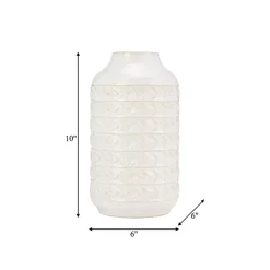 Discount Ivory Aztec Vase, 10in Vases