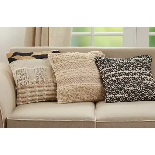 Hot Ivory Boho Fringe Jute Pillow Pillows