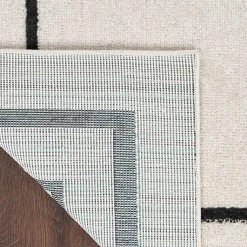 Kirklands Home Outdoor Rugs|Bordered Indoor/Outdoor Area Rug, 5x7 Ivory