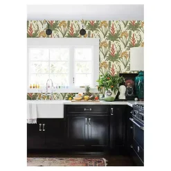 Kirklands Home Wall Murals & Wallpaper|Botanical Villa Peel & Stick Wallpaper Ivory