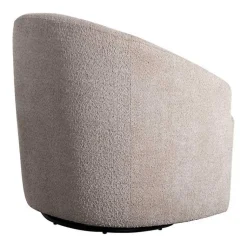 Kirklands Home Accent Chairs|Boucle Barrel Swivel Accent Chair Ivory