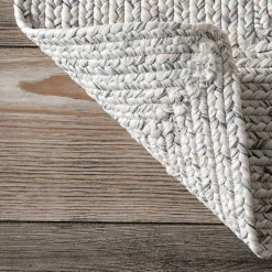 Kirklands Home Area Rugs|Ivory Braided Lefebvre Area Rug, 10x14 White