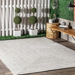 Kirklands Home Area Rugs|Ivory Braided Lefebvre Area Rug, 12x18