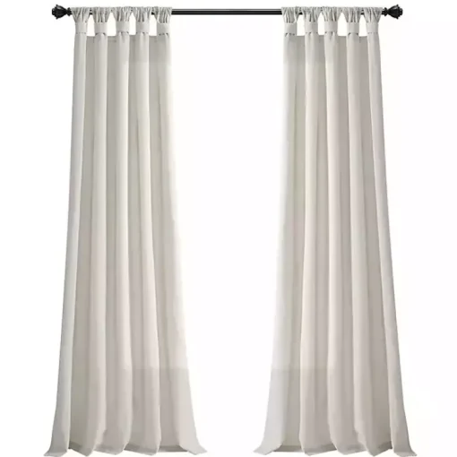Kirklands Home Curtains & Drapes|Burlap Knotted Curtain Panel Set, 120 in. Ivory