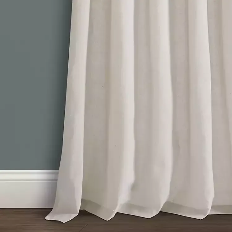 Kirklands Home Curtains & Drapes|Burlap Knotted Curtain Panel Set, 120 in. Ivory