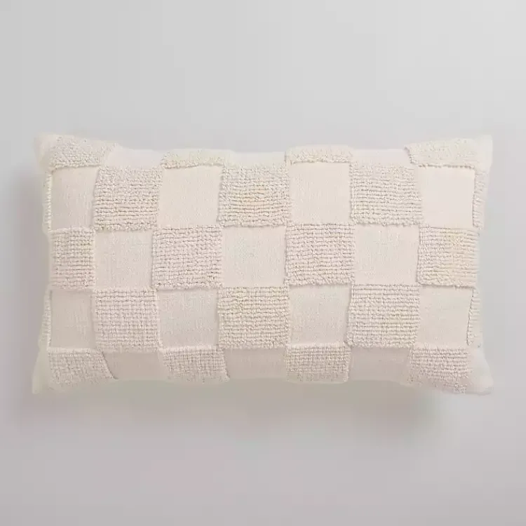 Outlet Checkerboard Lumbar Pillow Pillows