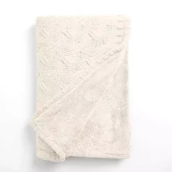 Chenille Cable Knit Throw Blankets & Throws