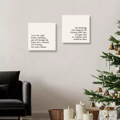 Online Ivory Christmas Quote Canvas Art Prints, Set of 2 Christmas Art & Wall Decor
