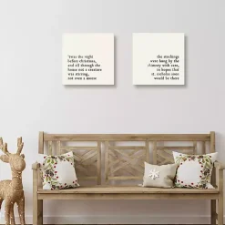 Online Ivory Christmas Quote Canvas Art Prints, Set of 2 Christmas Art & Wall Decor