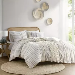 Kirklands Home Comforters|Cotton Tufted King 3-pc. Comforter Set Ivory