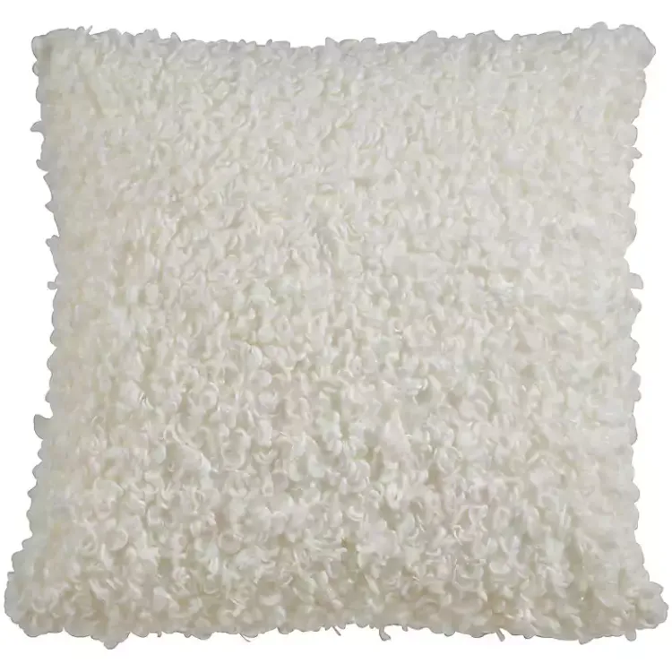 Curly Faux Lamb Fur Pillow Pillows