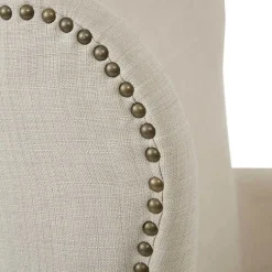 Kirklands Home Accent Chairs|Curved Wingback Accent Chair Ivory