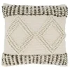 Ivory Diamond Woven Textured Polyester Pillow Pillows