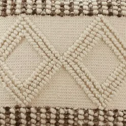 Ivory Diamond Woven Textured Polyester Pillow Pillows