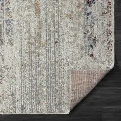 Kirklands Home Area Rugs|Distressed Medallion Washable Area Rug, 5x7 Ivory