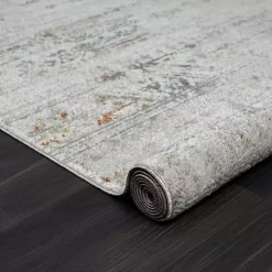 Kirklands Home Area Rugs|Distressed Medallion Washable Area Rug, 5x7 Ivory