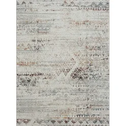 Kirklands Home Area Rugs|Distressed Medallion Washable Area Rug, 7x9 Ivory