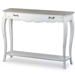 Kirklands Home Console Tables|Distressed Streaked Console Table Ivory
