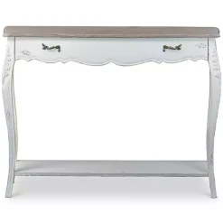 Kirklands Home Console Tables|Distressed Streaked Console Table Ivory