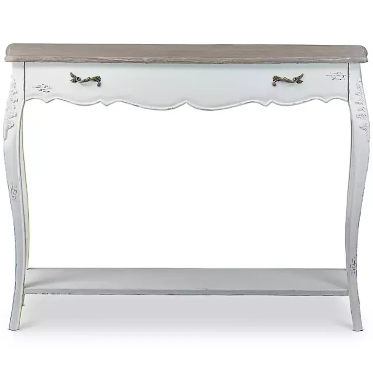 Kirklands Home Console Tables|Distressed Streaked Console Table Ivory