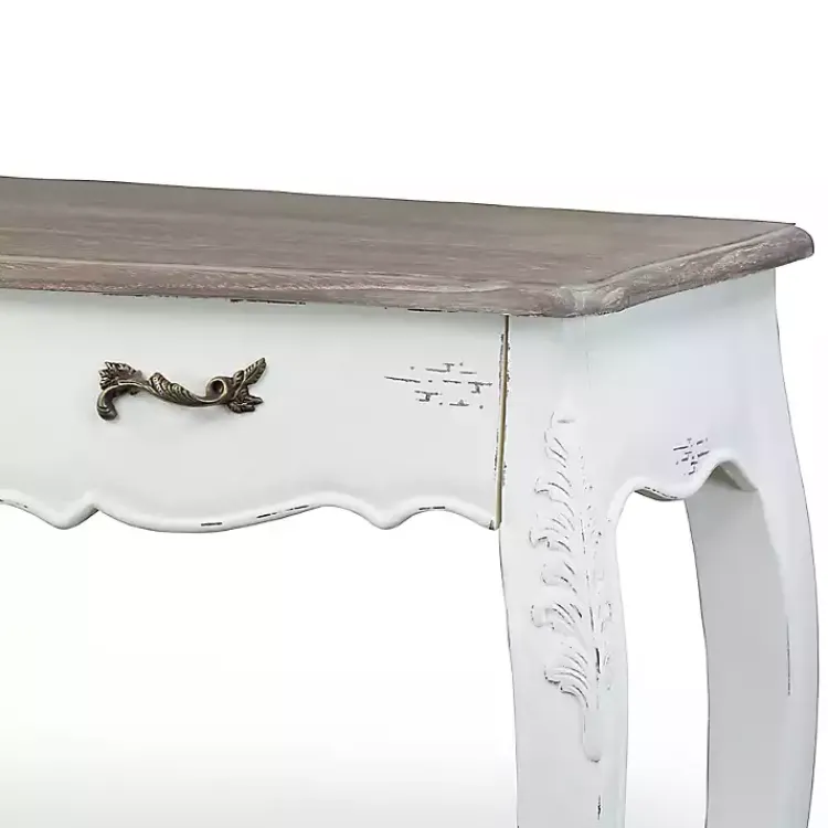 Kirklands Home Console Tables|Distressed Streaked Console Table Ivory