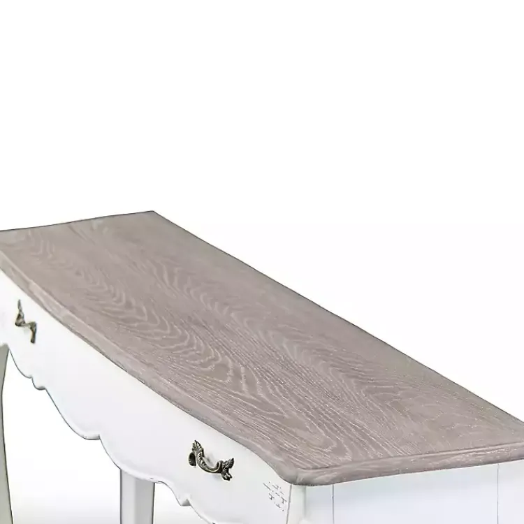 Kirklands Home Console Tables|Distressed Streaked Console Table Ivory