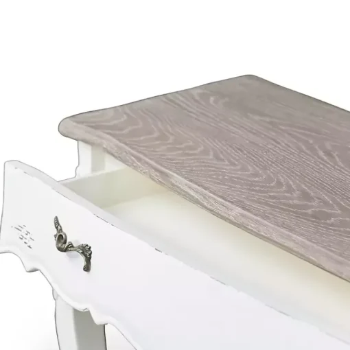 Kirklands Home Console Tables|Distressed Streaked Console Table Ivory