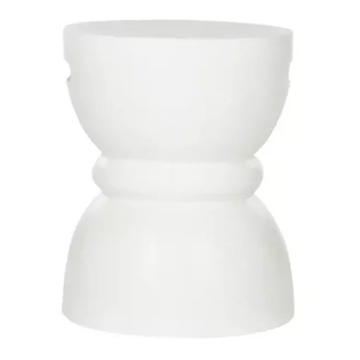 Kirklands Home Outdoor Tables|Drum Accent Table with Handles Ivory