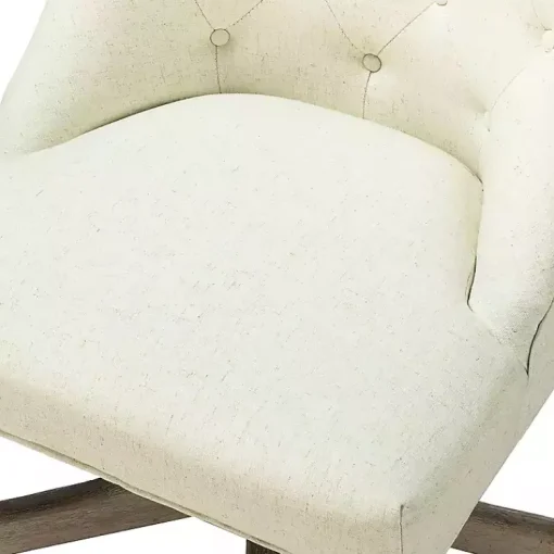 Kirklands Home Office Furniture|Dylan Upholstered Office Chair Ivory