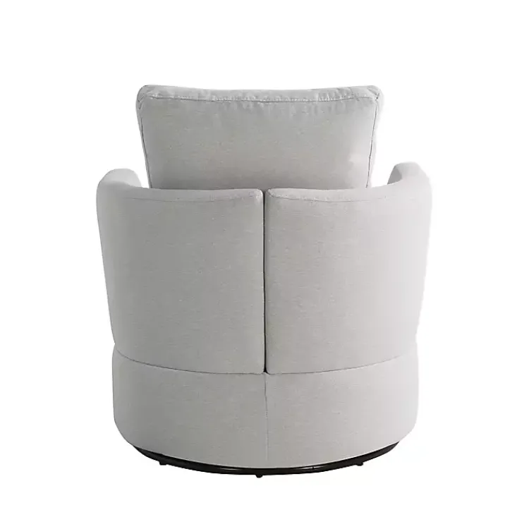 Kirklands Home Accent Chairs|Ivory Elmhurst Swivel Accent Chair White