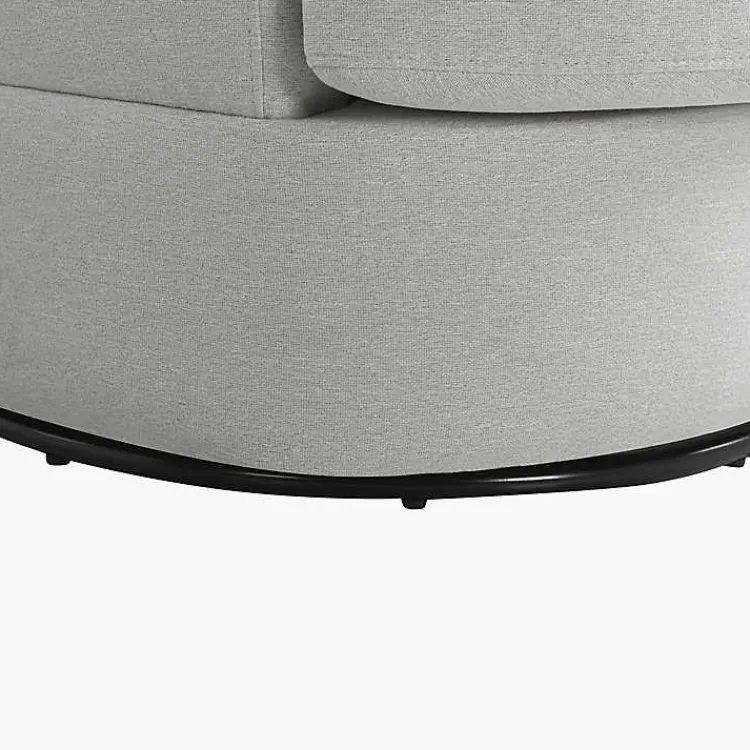 Kirklands Home Accent Chairs|Ivory Elmhurst Swivel Accent Chair White