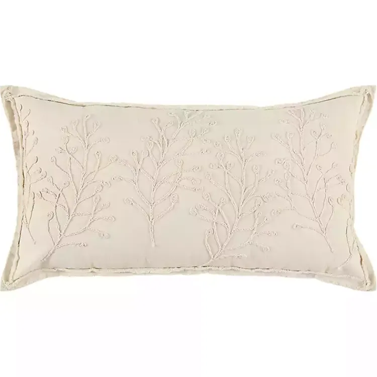 New Embroidered Botanical Pillow Pillows