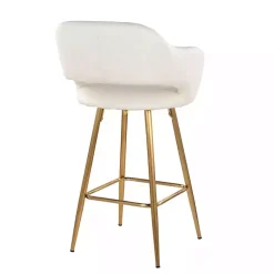 Kirklands Home Bar Stools & Counter Height Stools|Faux Leather Marge Counter Stools, Set of 2 Ivory